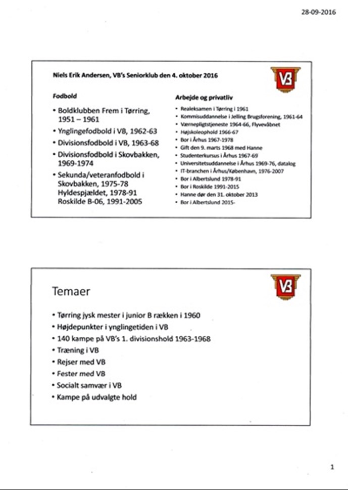 Program Niels Erik Andersen